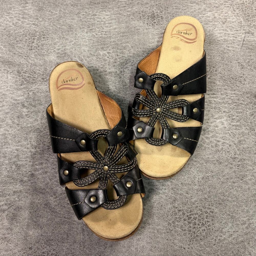Leather Floral Chunky Dansko Sandals